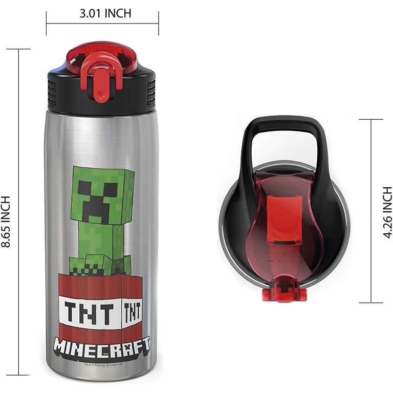 กระติกน้ำสเตนเลสสำหรับเด็ก Zak! Minecraft TNT & Creepers Palouse Water Bottle 27 oz.