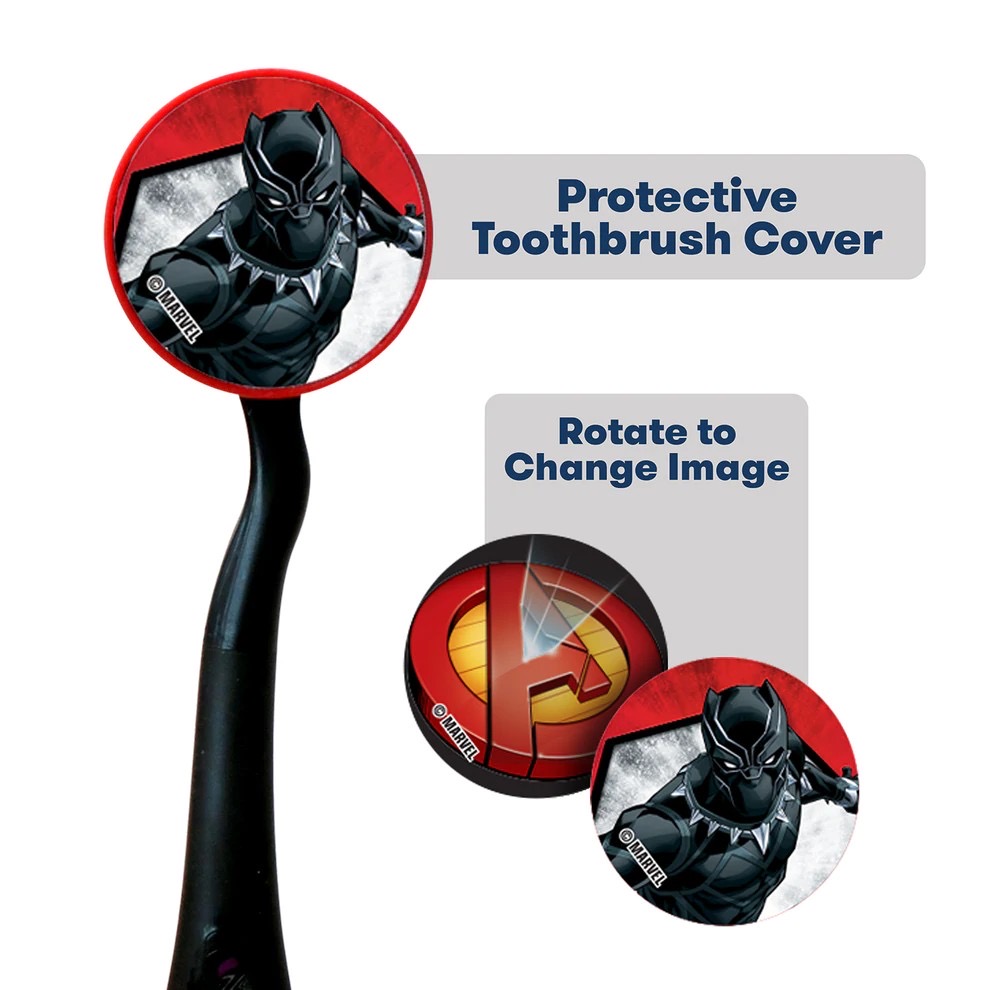 แปรงสีฟันสำหรับเด็กพร้อมฐานตั้งสูญญากาศ FireFly Marvel Avengers Suction Cup Toothbrush (3-Pack)