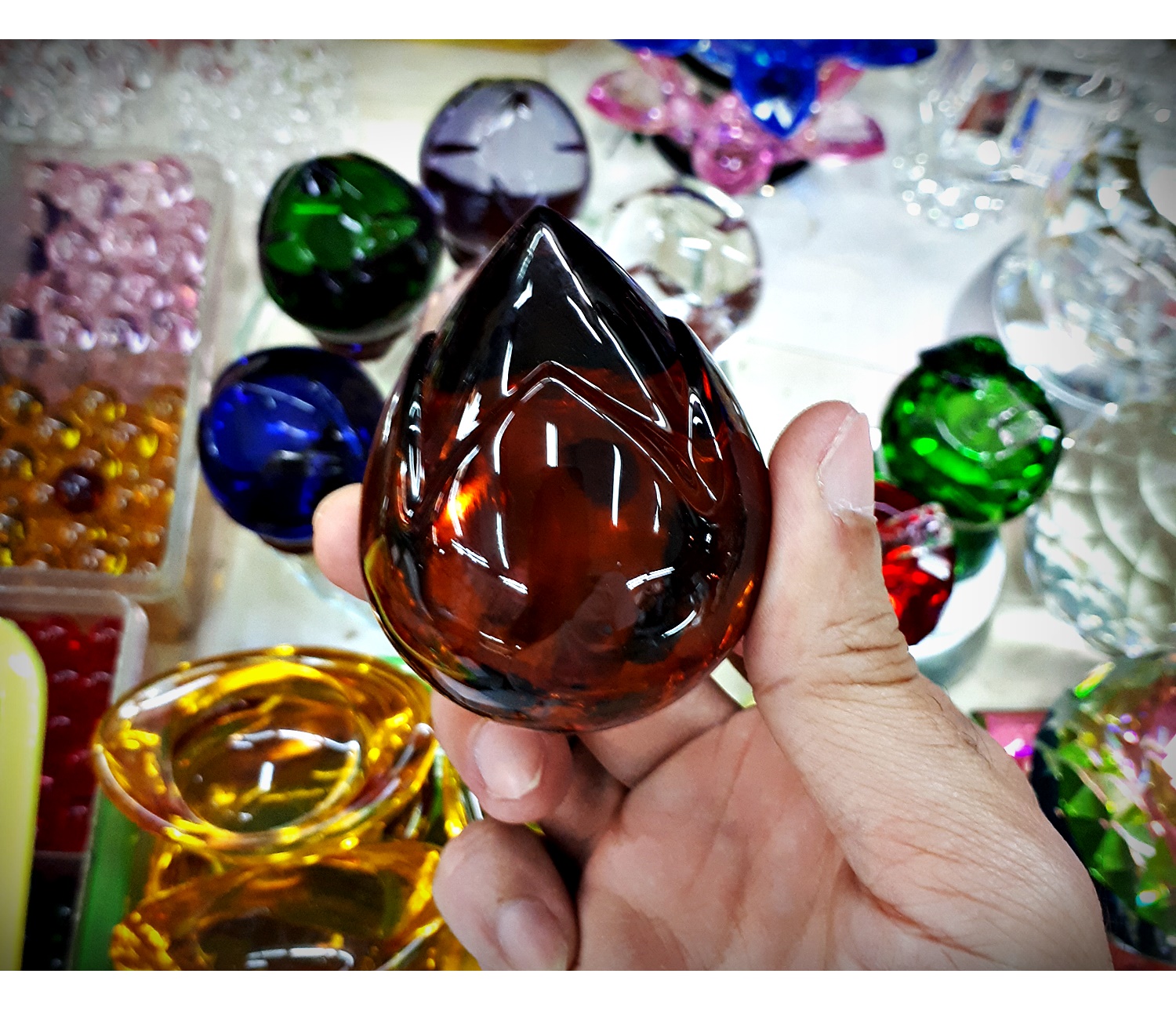 ลูกแก้ว ทรงดอกบัว ขนาด 6 ซม