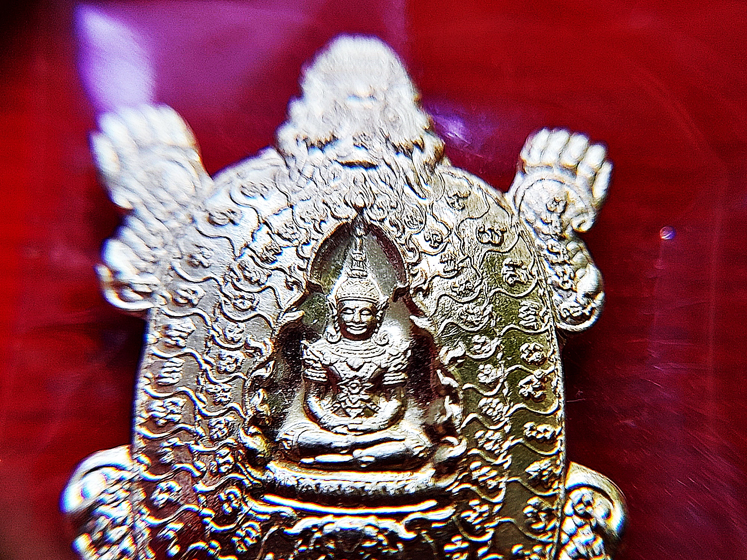 เหรียญสมเด็จองค์ปฐม ประทับ พญาเต่ามังกร หลัง ท้าวเวสสุวรรณ เนื้อทองเหลือง ปี2564 #รับประกันแท้ - หลวงพ่อเล็ก วัดท่าขนุน