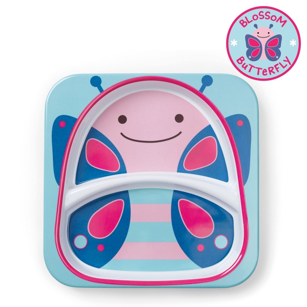 จานอาหารแบ่ง 2 ช่องสำหรับเด็ก Skip Hop รุ่น Zoo Plate (Butterfly)