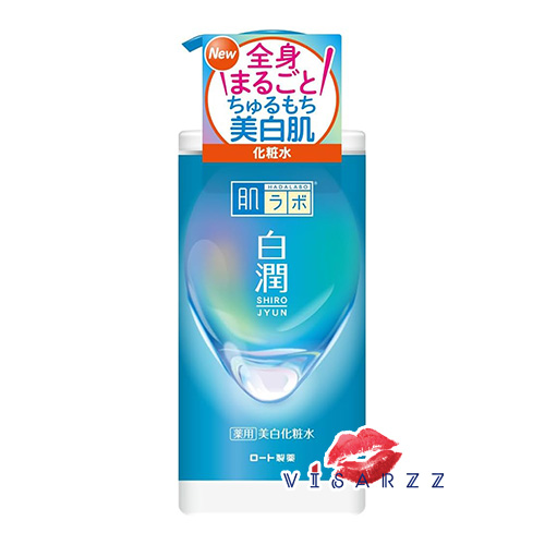 (Pump ฟ้าป้ายส้ม) Hada Labo Shirojyun Arbutin Whitening Lotion 400mL สูตรปกติ สำหรับผิวธรรมดา - ผิวผสม ให้ผิวขาวใส ลดจุดด่างดำ พร้อมให้ความชุ่มชื้น
