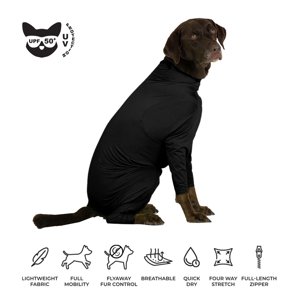 CH3 CHUBBIES NylonDEVIL Red-Black UPF50+ Onesies ชุดกันขนร่วงสัตวเลี้ยง เสื้อสุนัข กันขนร่วงหมาในบ้าน รถ ป้องกันเลียแผล
