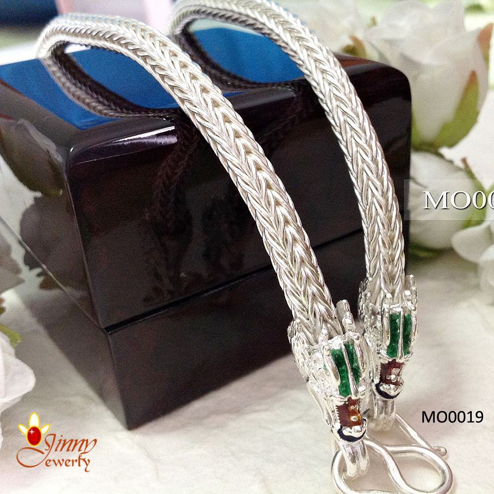 สร้อยเงินแท้ สร้อยเส้นใหญ่ ลายหกเสา ความหนา 6.0 มิล