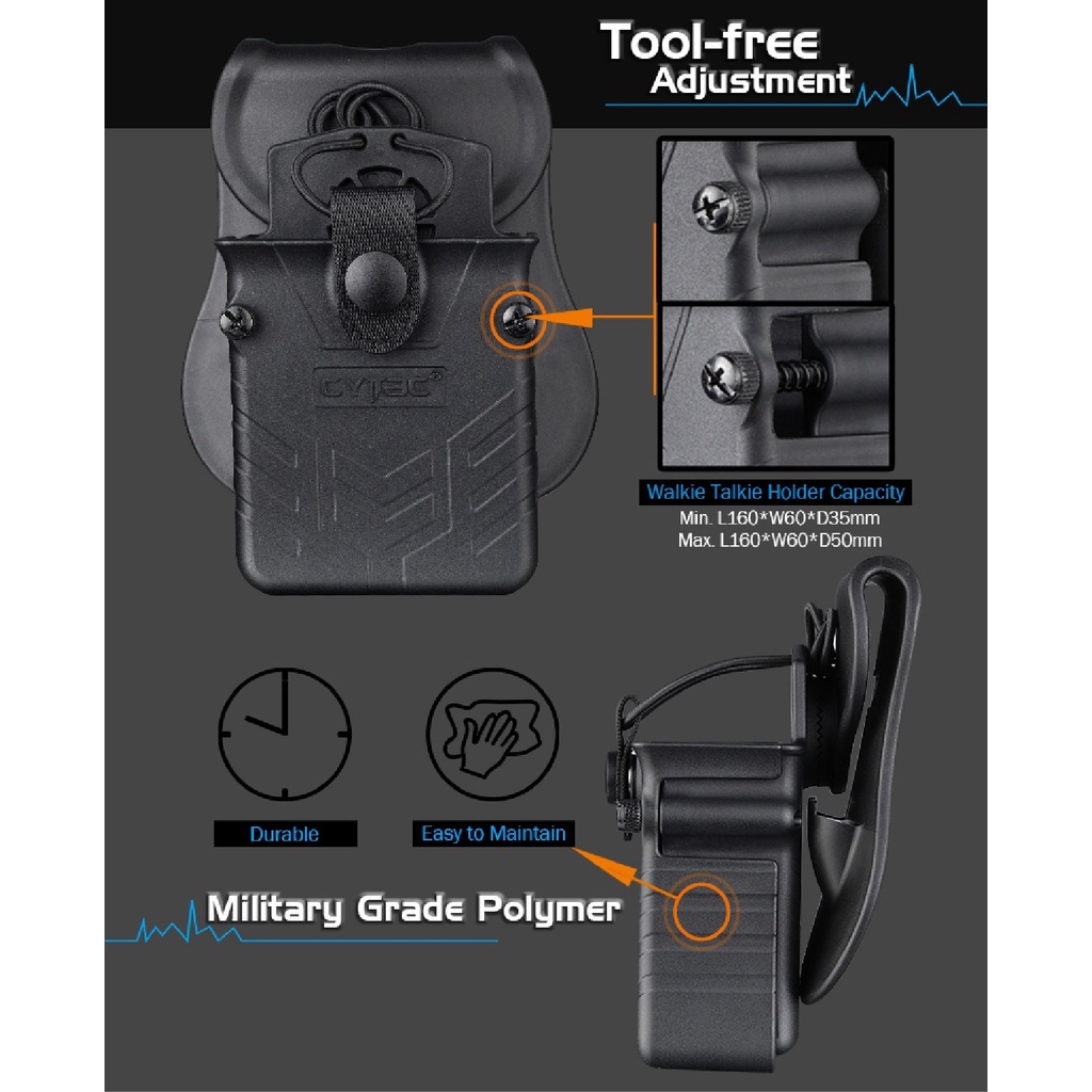 CYTAC thailand ซองสำหรับใส่วิทยุสื่อสาร ปรับขนาดใช้งานได้หลายรุ่น