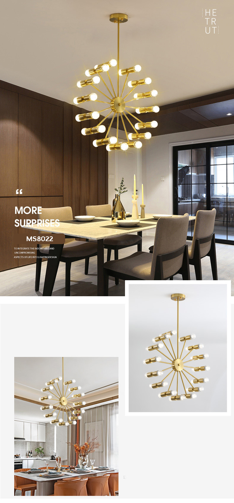 โคมไฟแขวนเพดานเหล็กสไตล์ Modern simplicity ทรงวงล้อชิงช้าสวรรค์ [MS8022]