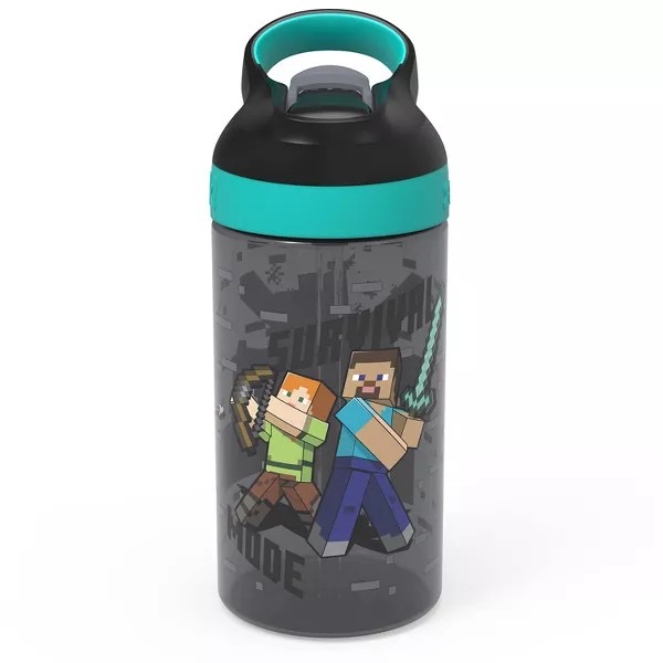 กระติกน้ำพร้อมหลอดดื่มสำหรับเด็ก Zak! Minecraft 16 Oz. Water Bottle (2-Pack)