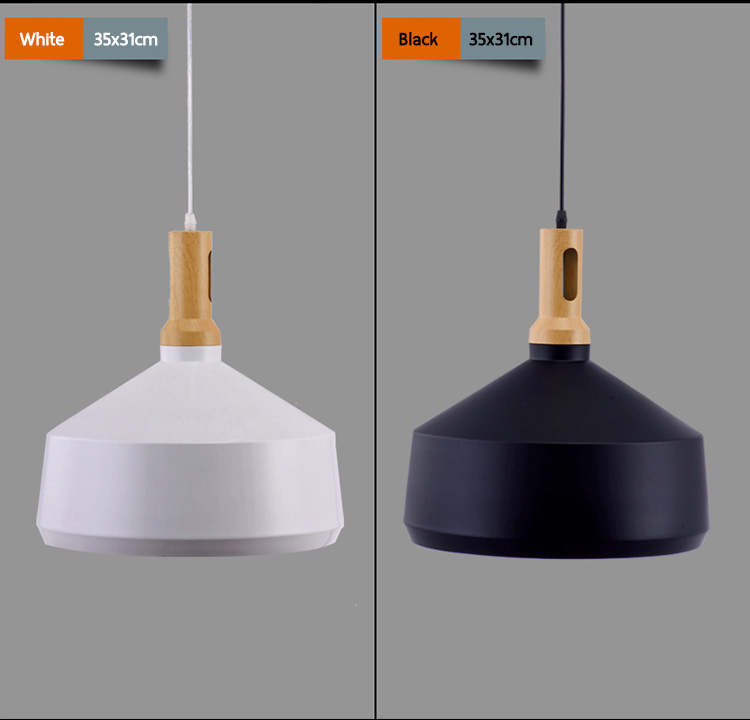 โคมไฟห้อยเพดานนอร์ดิกลายหัวไม้สีขาว 35x31cm [XL8030]