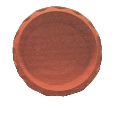 P06902 จานรองกระถางพลาสติก สีอิฐ (18*18*3.5 ซม) No.7-2 NS (ราคาส่งต่อ 12 โหล:144 ใบ:เฉลี่ย 100 บาทต่อโหล)
