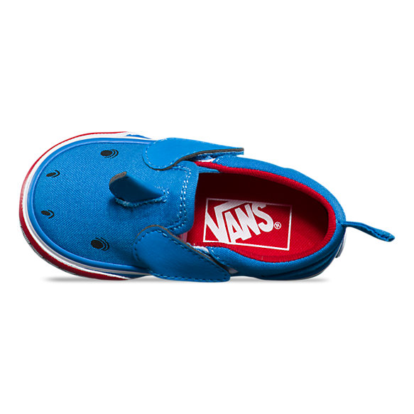 รองเท้าผ้าใบสำหรับเด็ก VANS Toddler Asher V Shark French Blue