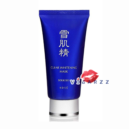 (ไซส์จริง No Box แยกจากเซท VIP) Kose Sekkisei Clear Whitening Mask 76 mL มาส์กดำรุ่นใหม่ล่าสุด ขจัดสิวเสี้ยน ให้หน้าขาว กระจ่างใส
