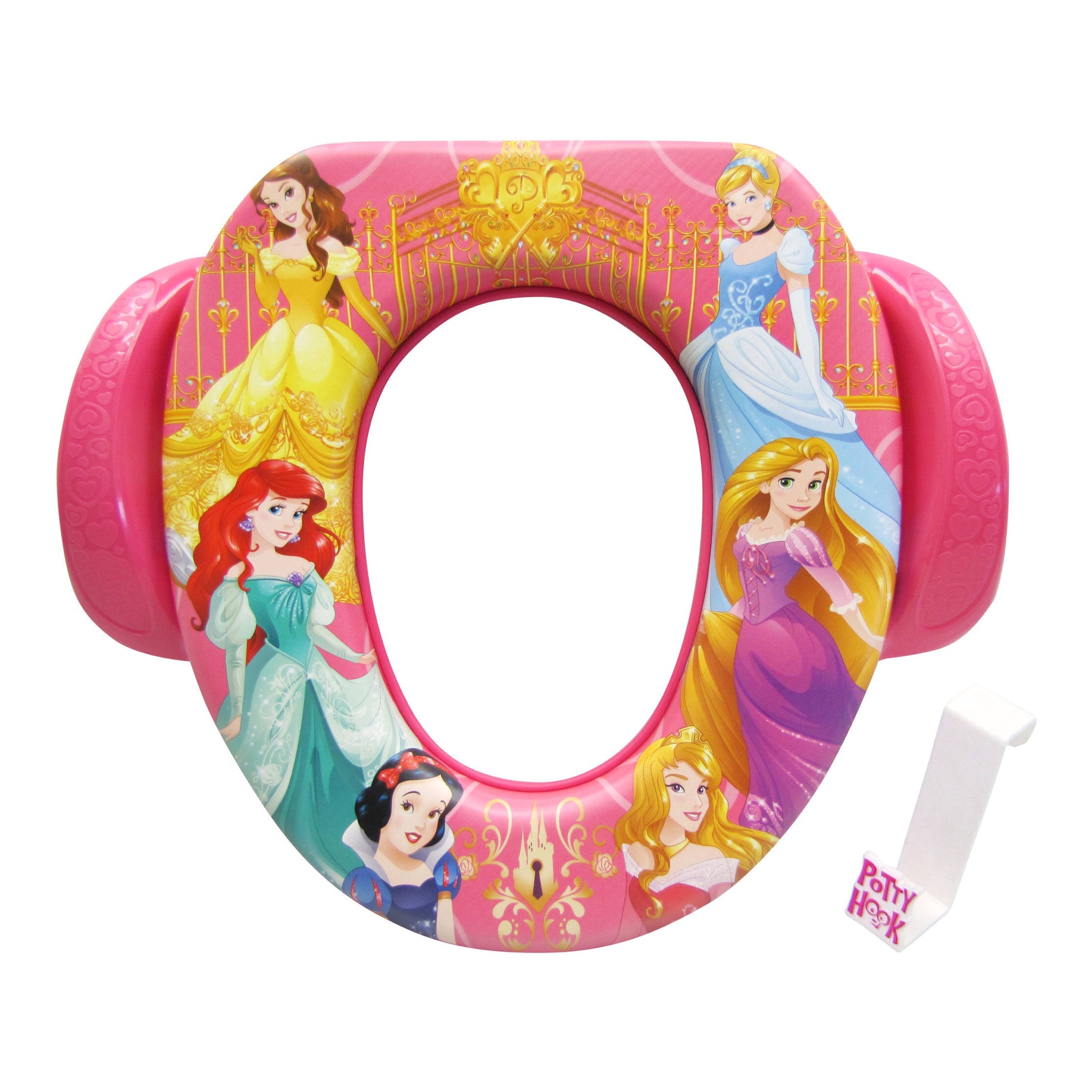 อุปกรณ์รองนั่งชักโครกสำหรับเด็ก Ginsey Disney Princess "Unlock My Heart" Soft Potty Seat