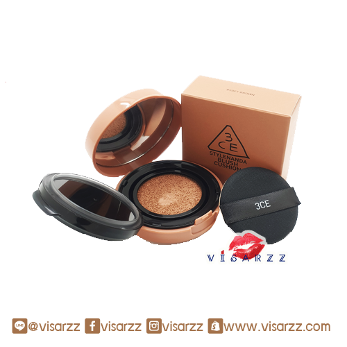 3CE Blush Cushion 8g # Soft Brown สีน้ำตาลอ่อน บลัชออนคุชชั่นและบรอนเซอร์ในตลับเดียว ตลับน่ารักๆ น่าสะสม สีสวย สดใส