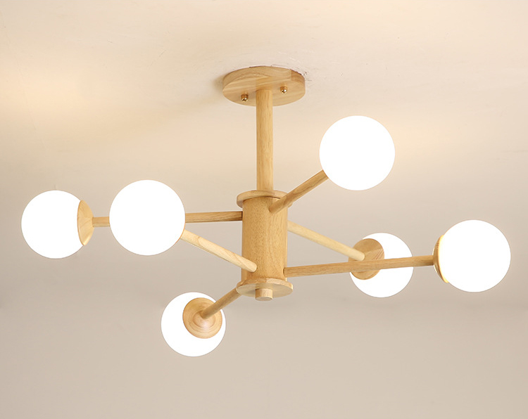 โคมไฟแขวนเพดานไม้เนื้อแข็ง Modern [K8012]