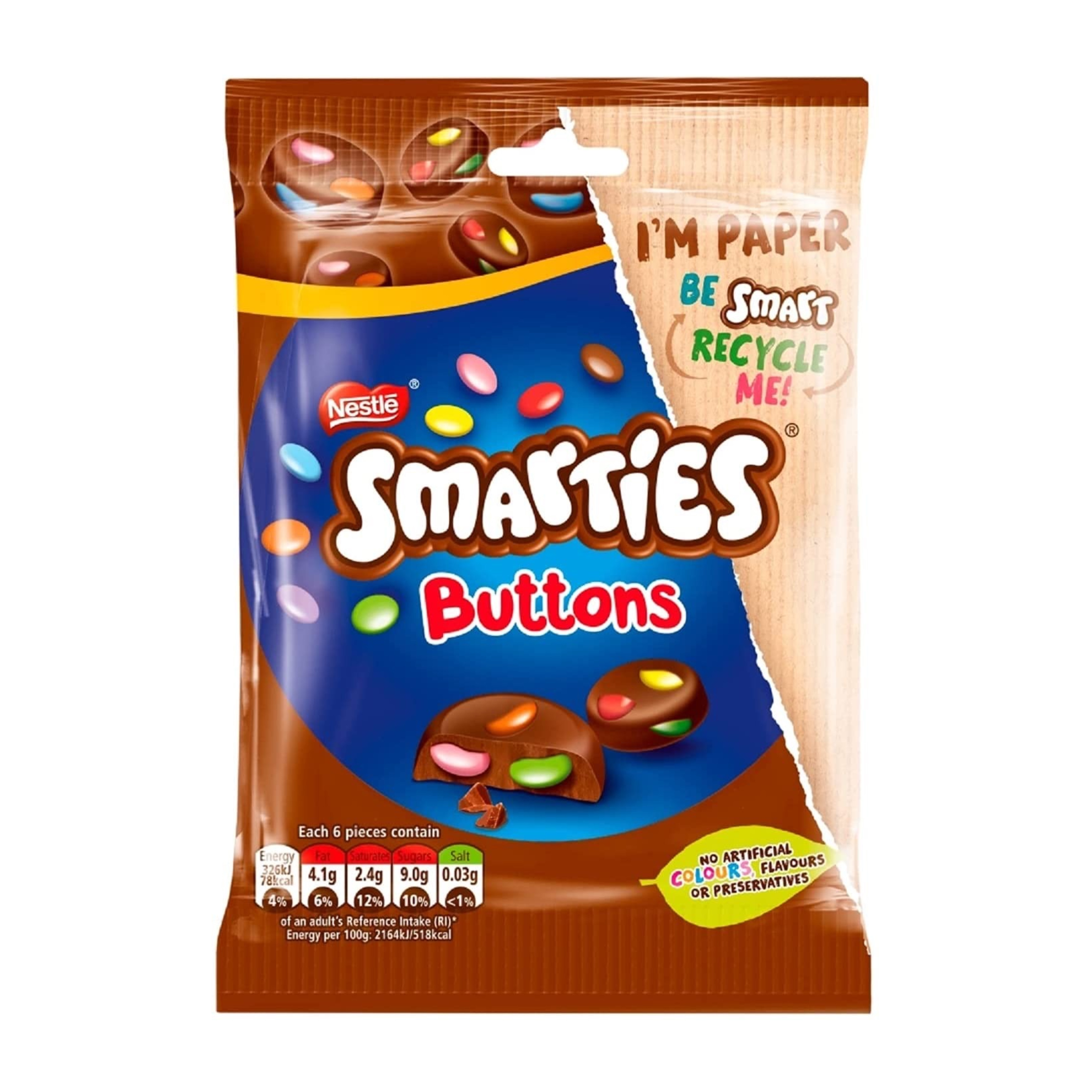 ขนมช็อคโกแล็ต Nestle Smarties Buttons