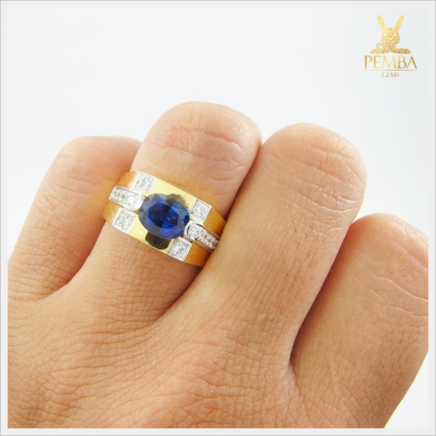 แหวนไพลินแท้ ทอง90 (สามารถสั่งทำได้ค่ะ)