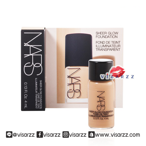 Tesster 4mL (#Mont Blanc) Nars Sheer Glow Foundation # Mont Blanc (Light 2) สำหรับผิวขาว