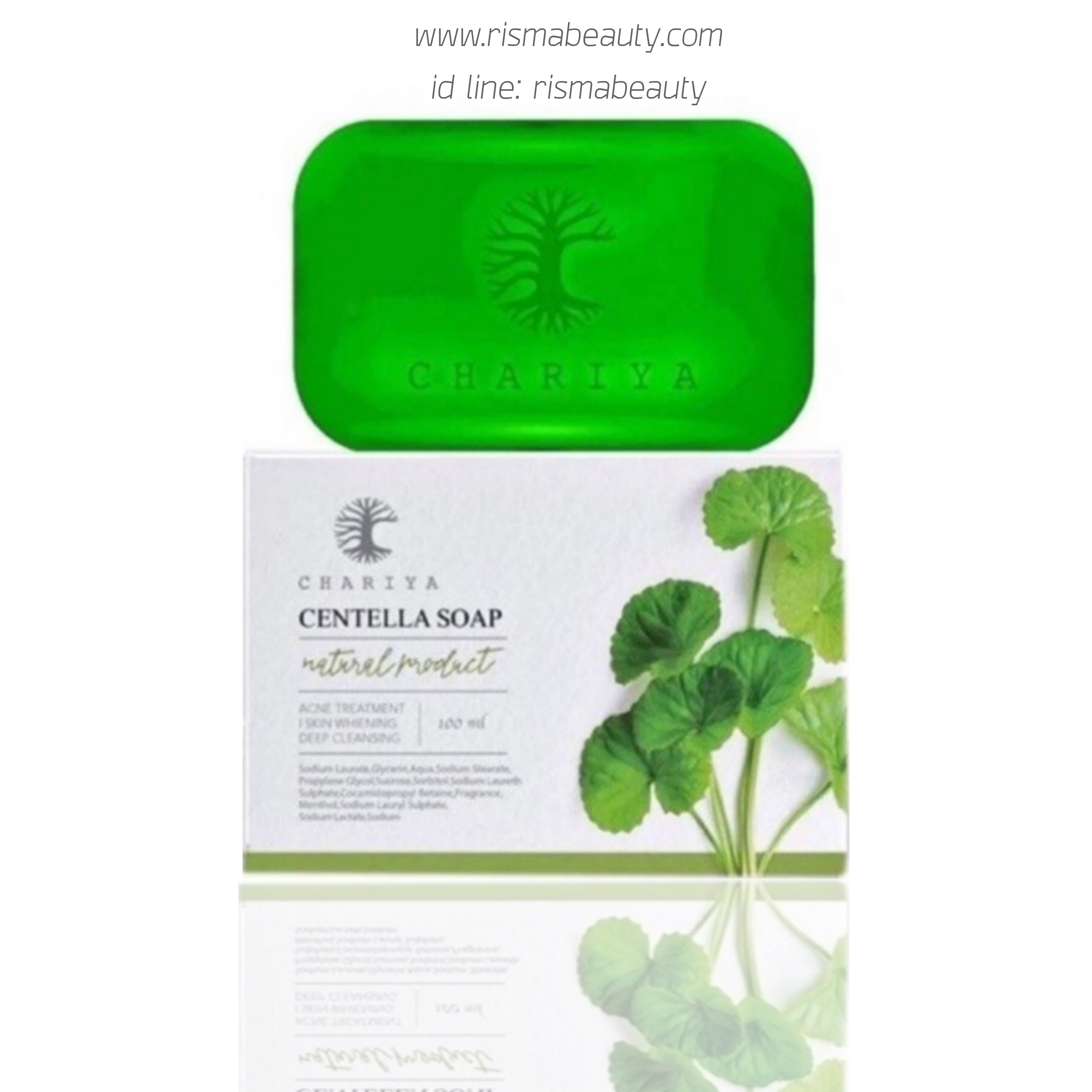 สบู่ใบบัวบก ชาริยา ของแท้ 100% แถม!! ต่าข่ายตีฟอง ฟรีเก็บเงินปลายทาง