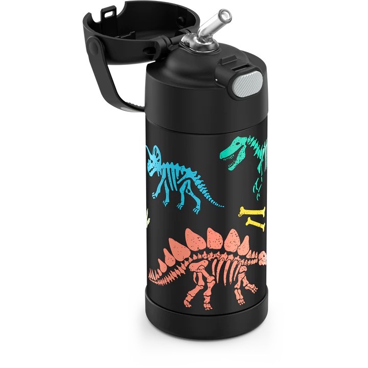 กระติกน้ำสเตนเลสรักษาอุณหภูมิ Thermos GLOW-IN-THE-DARK Dinosaur FUNtainer Vacuum Insulated Stainless Steel Bottle 12OZ with Bali Handle