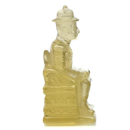 Carving Citrine พลอยซิทรินแกะสลัก รูปสมเด็จพระเจ้าตากสิน หนัก 22.91 กะรัต สีเหลืองอ่อน ความสะอาดมองตาเปล่าไม่มีตำหนิ แกะสลักสวย งานฝีมือ
