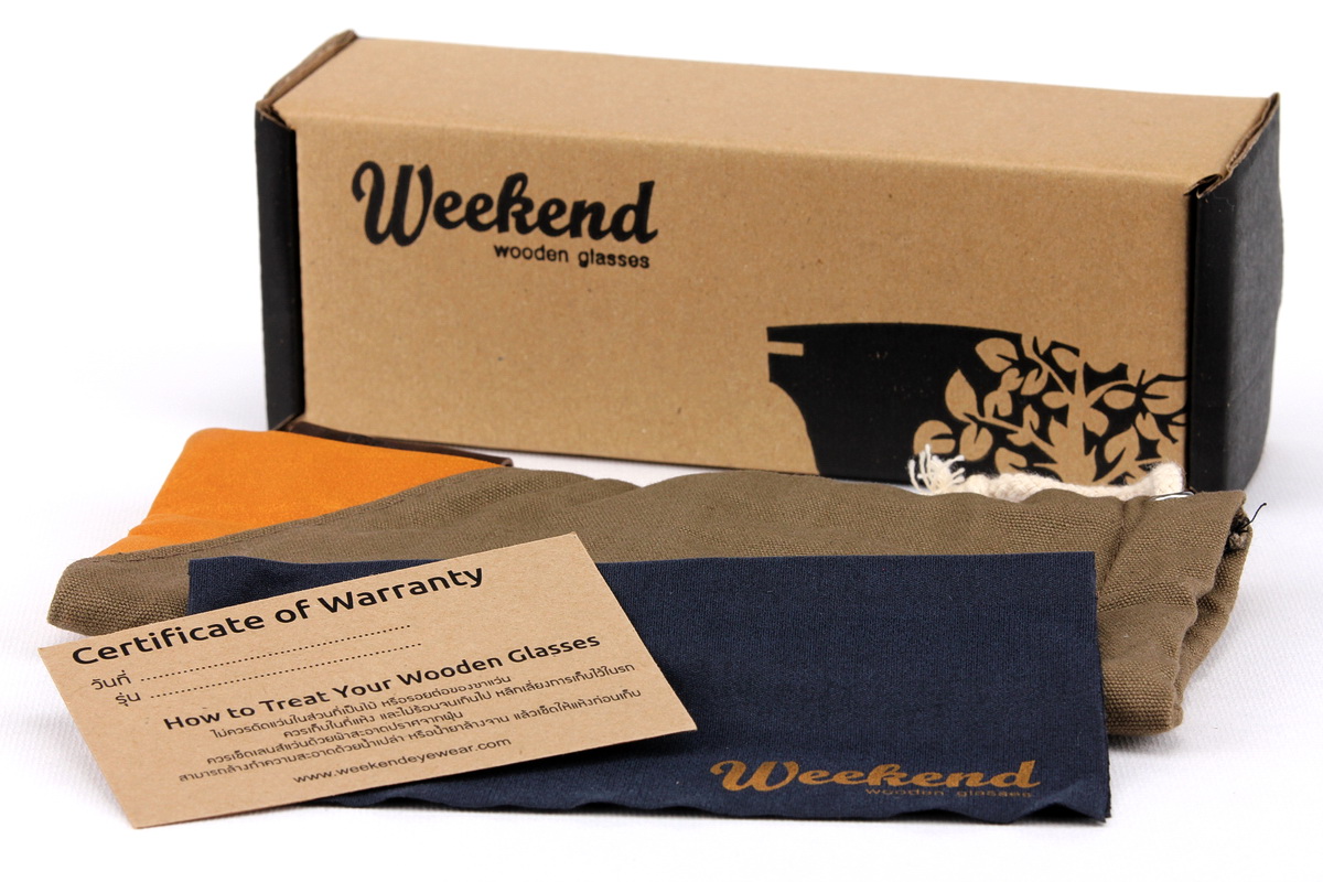 แว่นกันแดดขาไม้ Weekend Duet Collection New York Black (Dark)