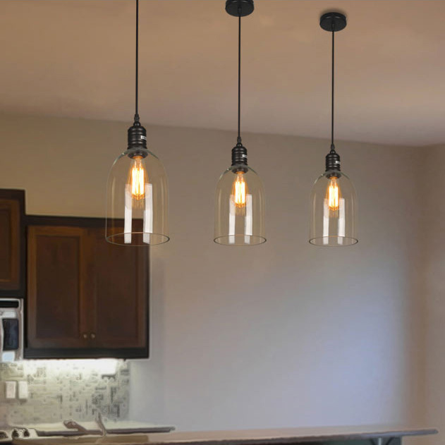 โคมไฟห้อยเพดานแก้ว Retro 15x23cm [SD6201]