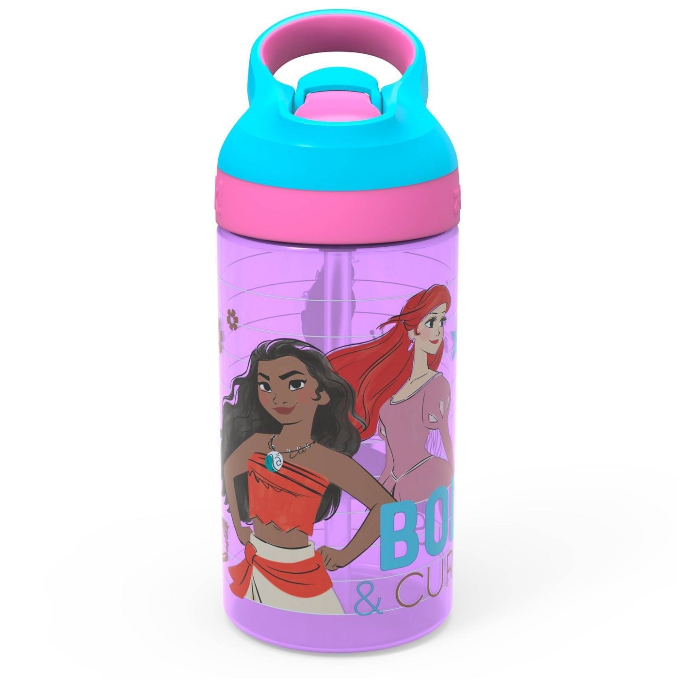 กระติกน้ำพร้อมหลอดดื่มสำหรับเด็ก Zak! Disney Princess 16 Oz. Water Bottle (2-Pack)