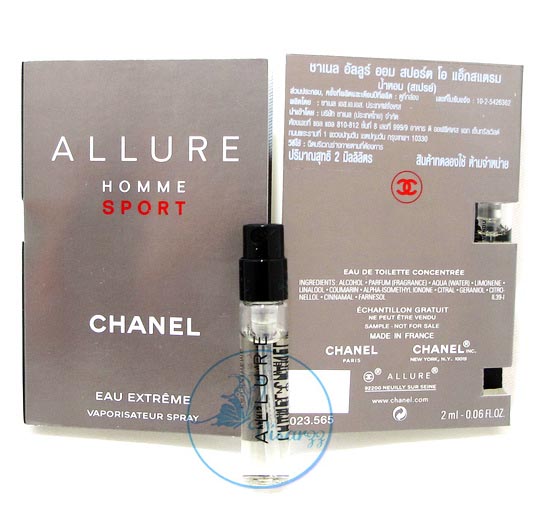 Chanel Allure Homme Sport Eau Extreme 2 mL แบบหลอด น้ำหอมสไตล์หนุ่มเซ็กซี่ มาดแมน นักกีฬา