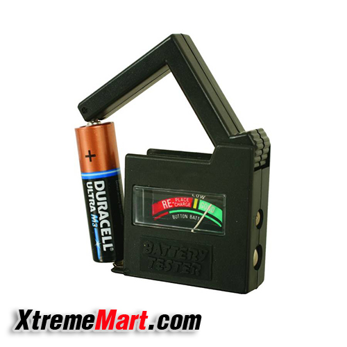 เครื่องวัดระดับแบตเตอรี่ Battery Volt Tester AA/AAA/C/D/ 1.5V , 9V Rectangular and Button Cell Batteries