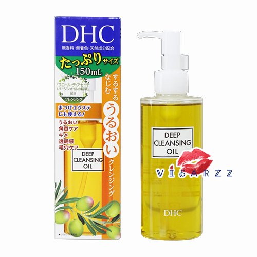 (150mL) DHC Deep Cleansing Oil ส่วนผสมหลักจากน้ำมันมะกอกบริสุทธิ์ และชะล้างออกได้อย่างง่ายดายด้วยน้ำ ไม่ว่าจะเป็นเมคอัพที่ติดทนนานหรือความมัน