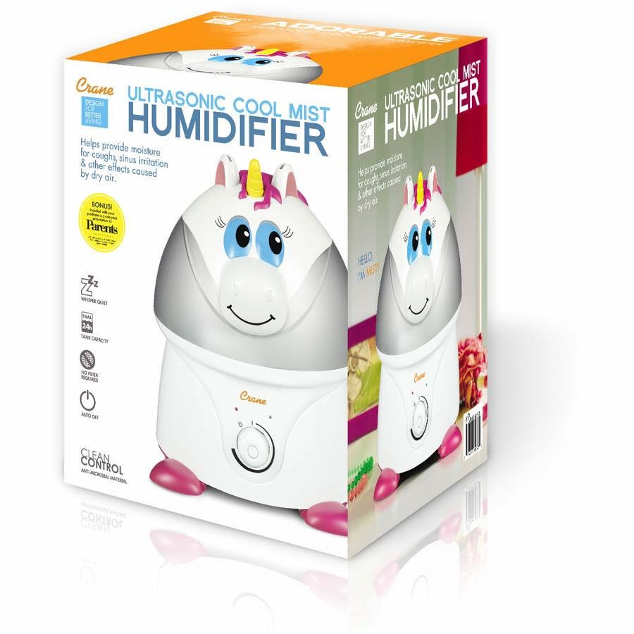 เครื่องสร้างความชื้นในอากาศ Crane USA Adorable Ultrasonic Cool Mist Humidifier (Misty the Unicorn)