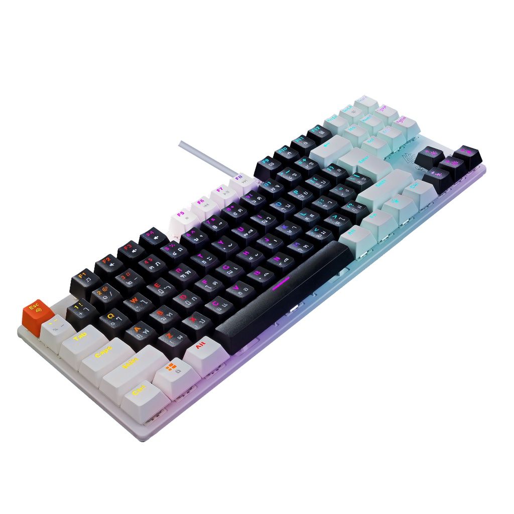 (คีย์บอร์ดเกมมิ่ง) Keyboard EGA LITE K104 TKL MINI RGB Mechanical Hot Swap Black รับประกันสินค้า 1 ปี