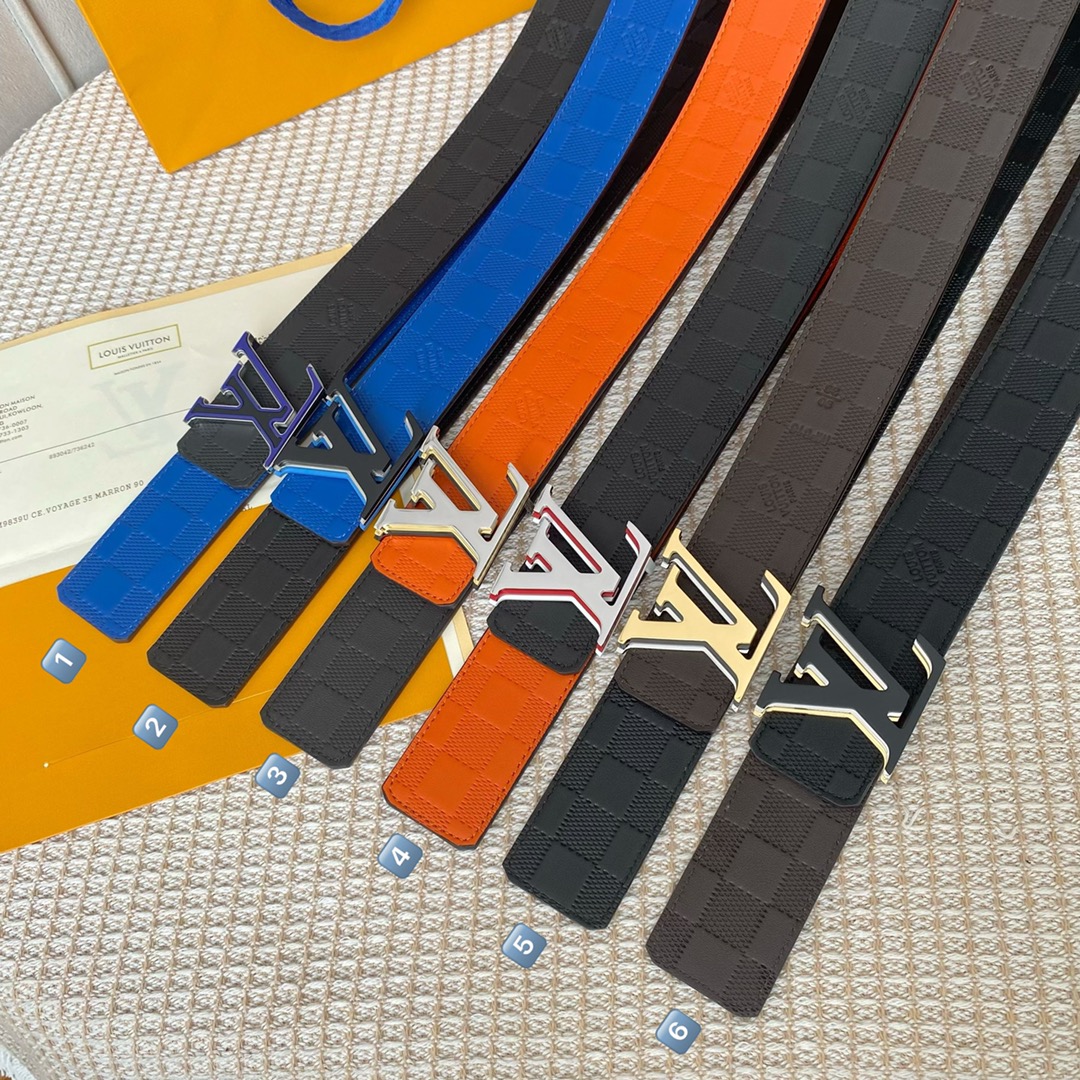 เข็มขัด l belt damier leather ใส่ได้ 2 ด้าน