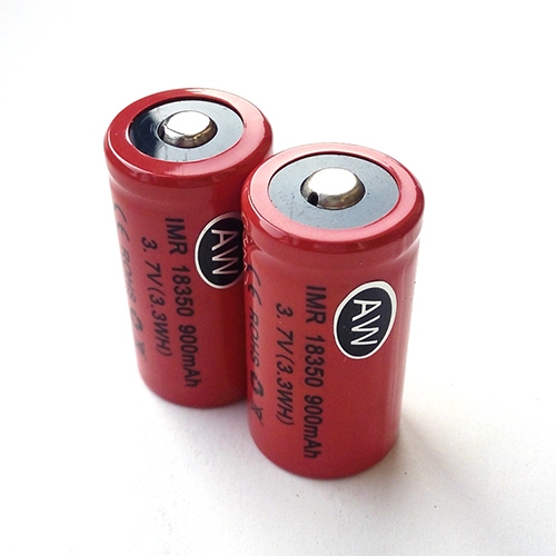 แบตเตอรี่ AW-OEM IMR 18350 3.7V 900mAh, 12A High Drain Current (ราคาก้อนละ)