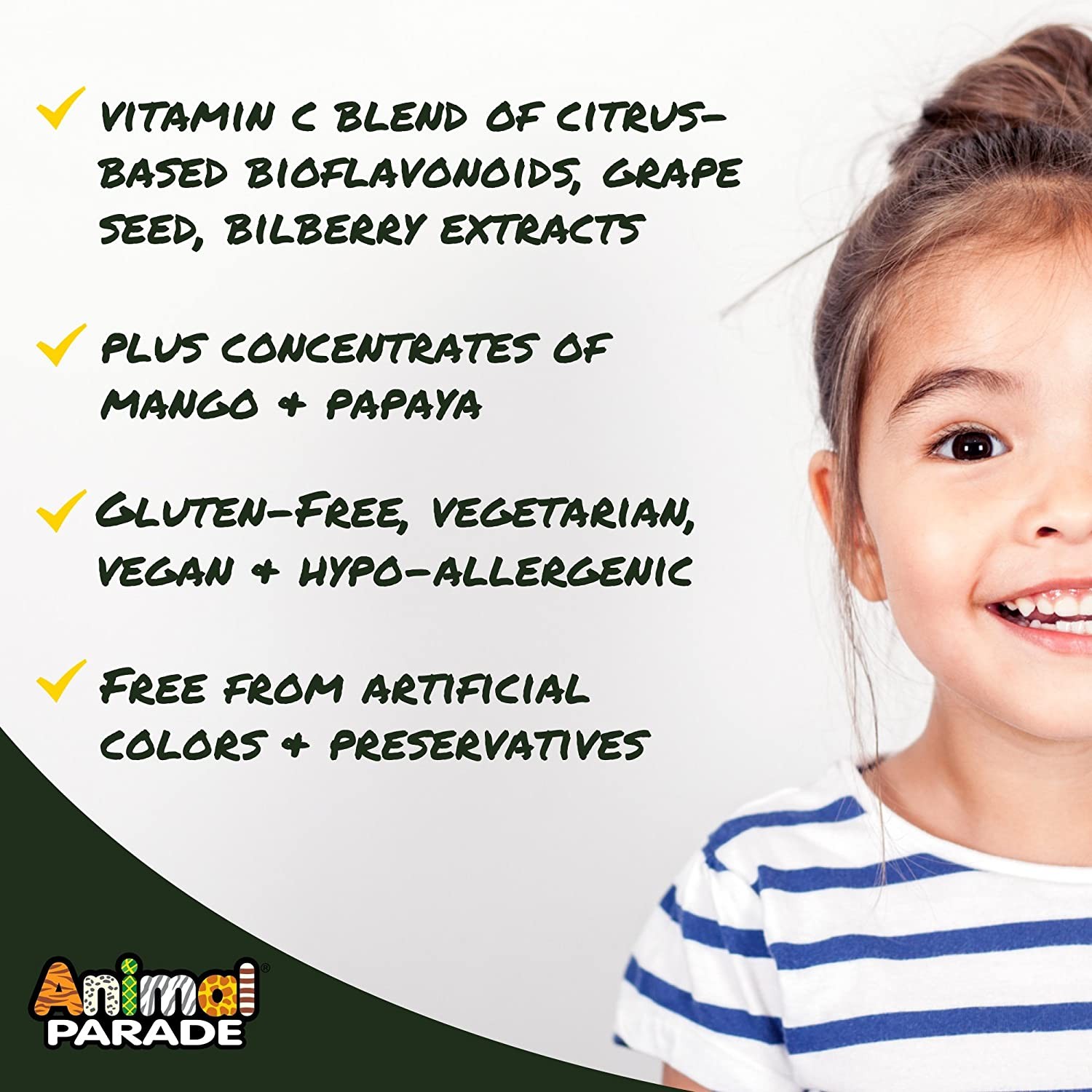 วิตามินซีชนิดเม็ดเคี้ยวสำหรับเด็ก NaturesPlus Animal Parade Vitamin C Children's Chewable Supplement