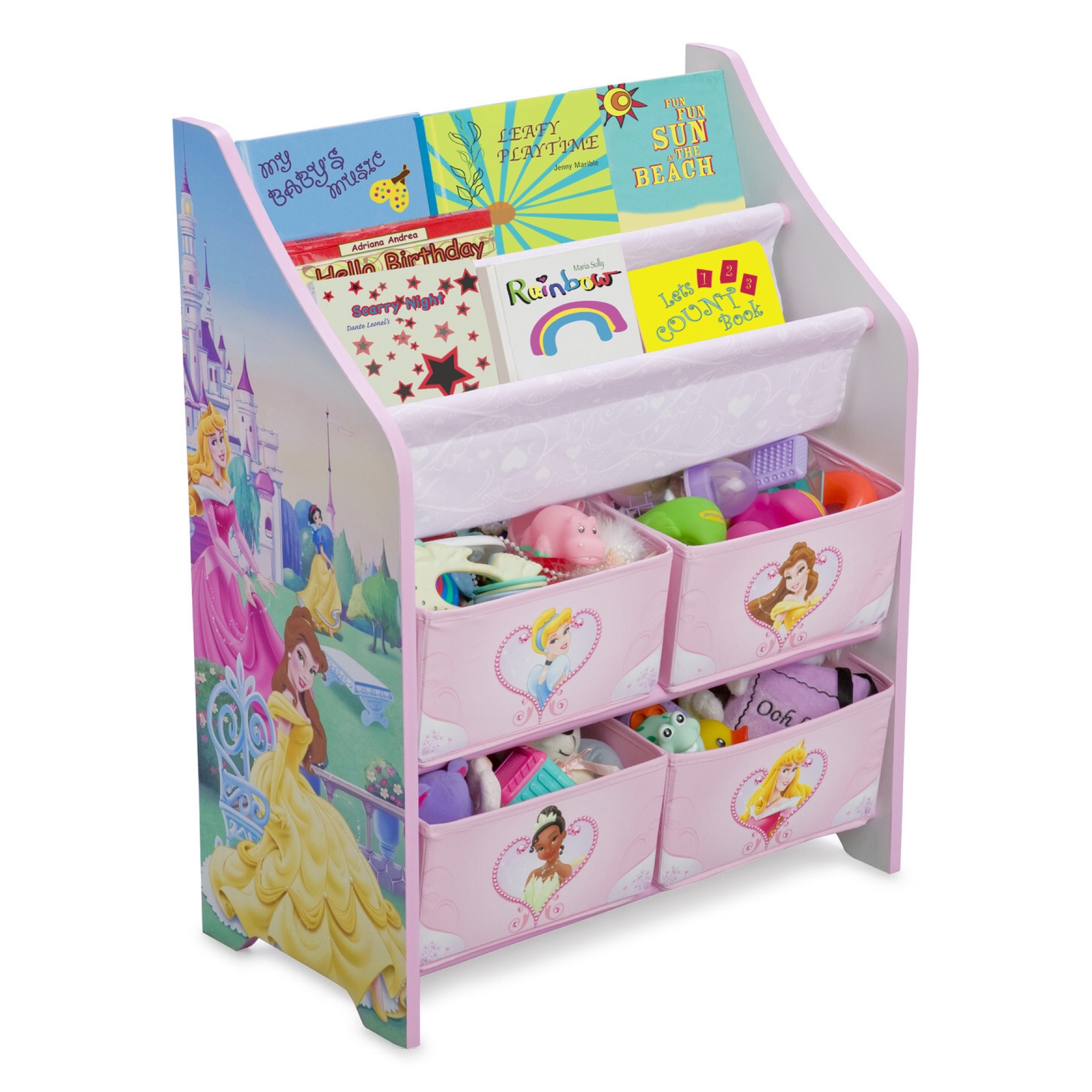 ชั้นเก็บหนังสือและของเล่นสำหรับเด็ก Delta Children Book & Toy Organizer (Disney Princess)