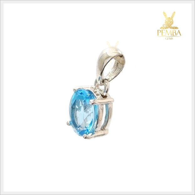 จี้โทปาส เงินแท้ จี้พลอยแท้