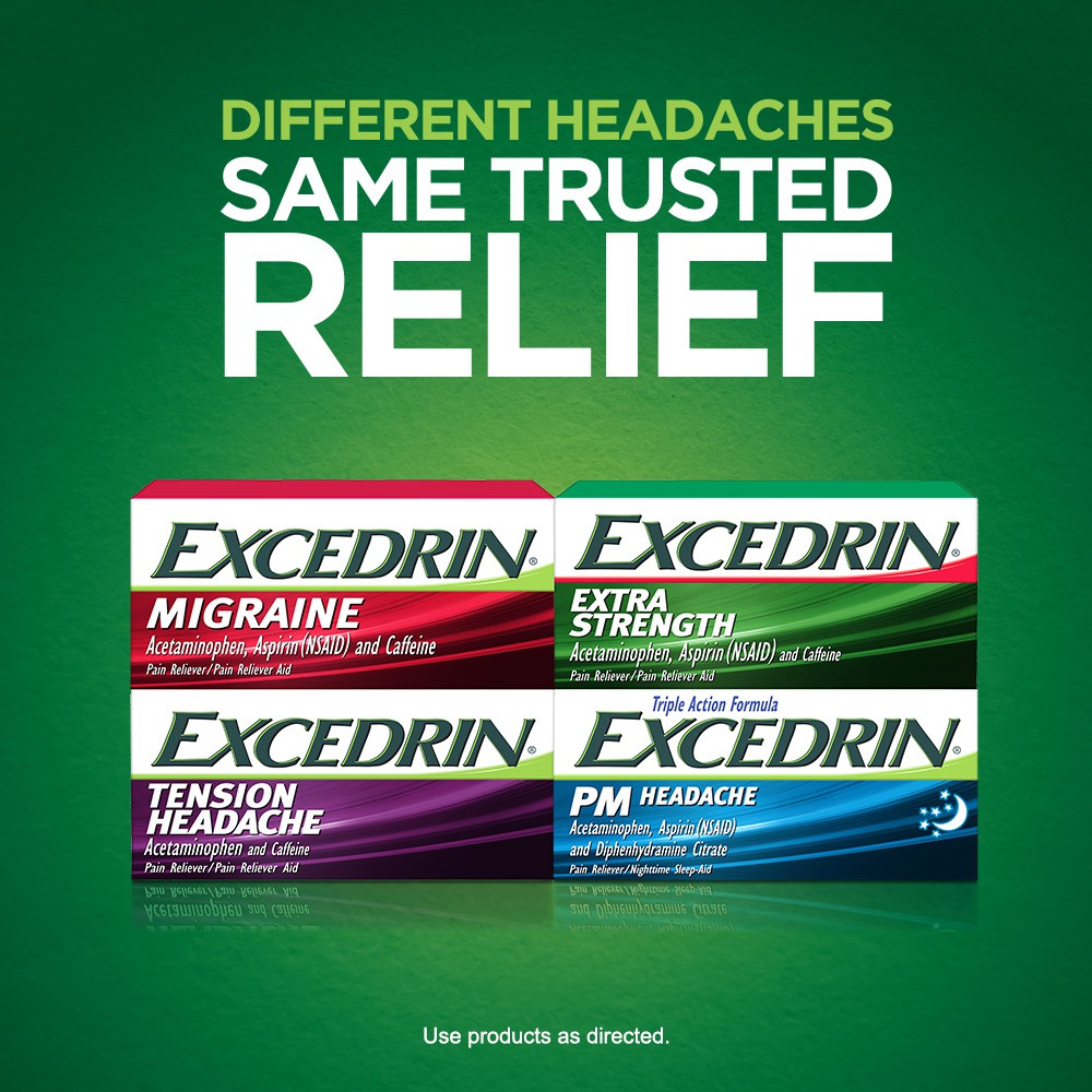 ยาบรรเทาอาการปวดศีรษะจากความตึงเครียด gsk Excedrin Tension Headache (24 Caplets)