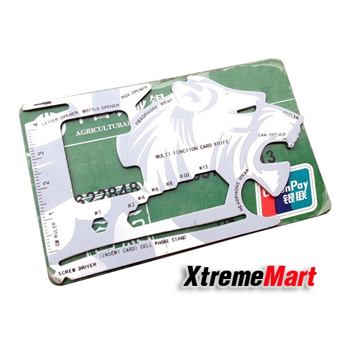 อุปกรณ์อเนกประสงค์ Tiger-shape 18 Tools in 1 Ultimate Pocket Tool Multifunction Card Knife Survival Tools