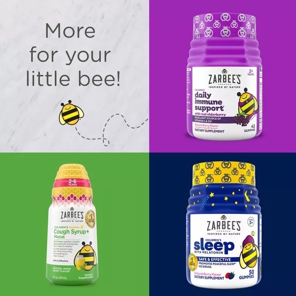 กัมมี่เสริมการนอนหลับสำหรับเด็ก Zarbee's Children's Gentle Bedtime Gummies (30 Gummies)