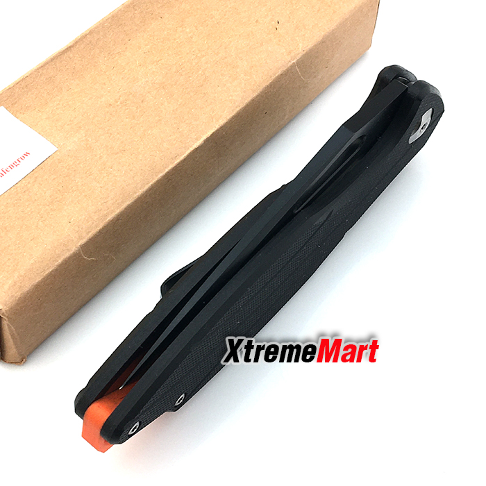 มีดพับ Eafengrow 001B ใบดำ ด้ามดำ D2 Blade Pocket Knives G10 Handle (ด้ามดำ)