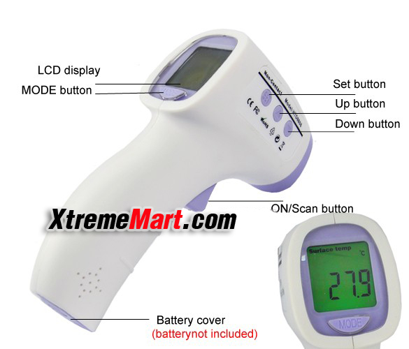เครื่องวัดอุณหภูมิแบบอินฟราเรดแบบไม่ต้องสัมผัส Baby Safety Care Non-Contact Digital IR Infrared Laser Body Thermometers vantech