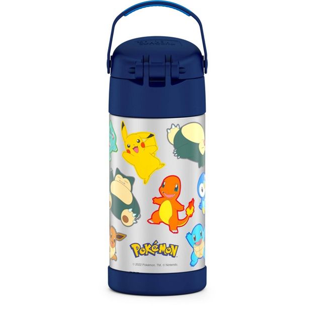 กระติกน้ำสเตนเลสรักษาอุณหภูมิ Thermos Pokemon FUNtainer Vacuum Insulated Stainless Steel Bottle 12OZ with Bali Handle (2022)