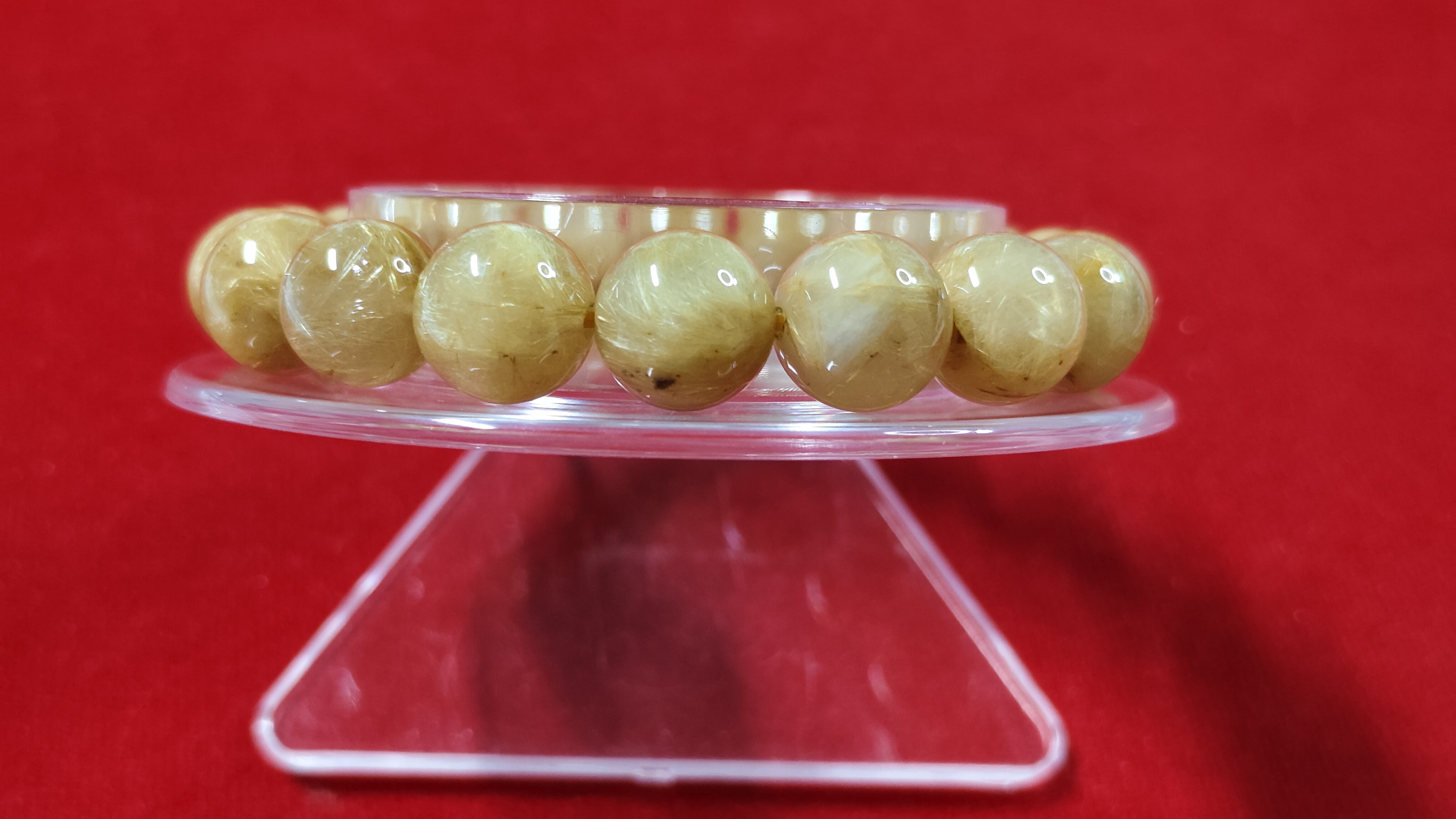 #ข้อมือหินไหมทองน้ำตันรหัสbh-0034