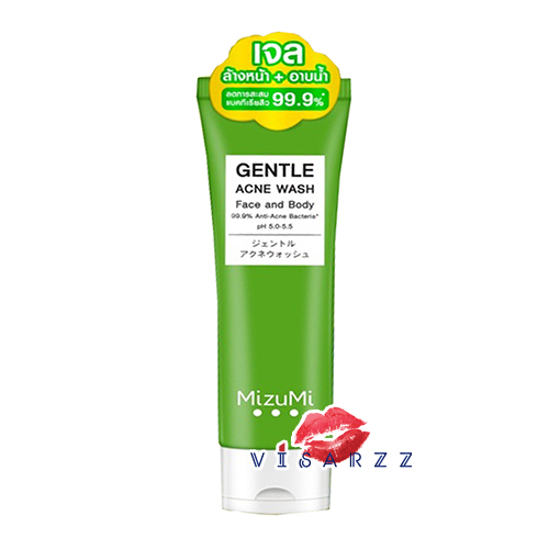 (หลอด 45mL) MizuMi Gentle Acne Wash มิซึมิ เจนทัล แอคเน่ วอช เจลอาบน้ำ ทำความสะอาดผิวหน้า ลดสิว ใช้ได้แม้ผิวแพ้ง่าย