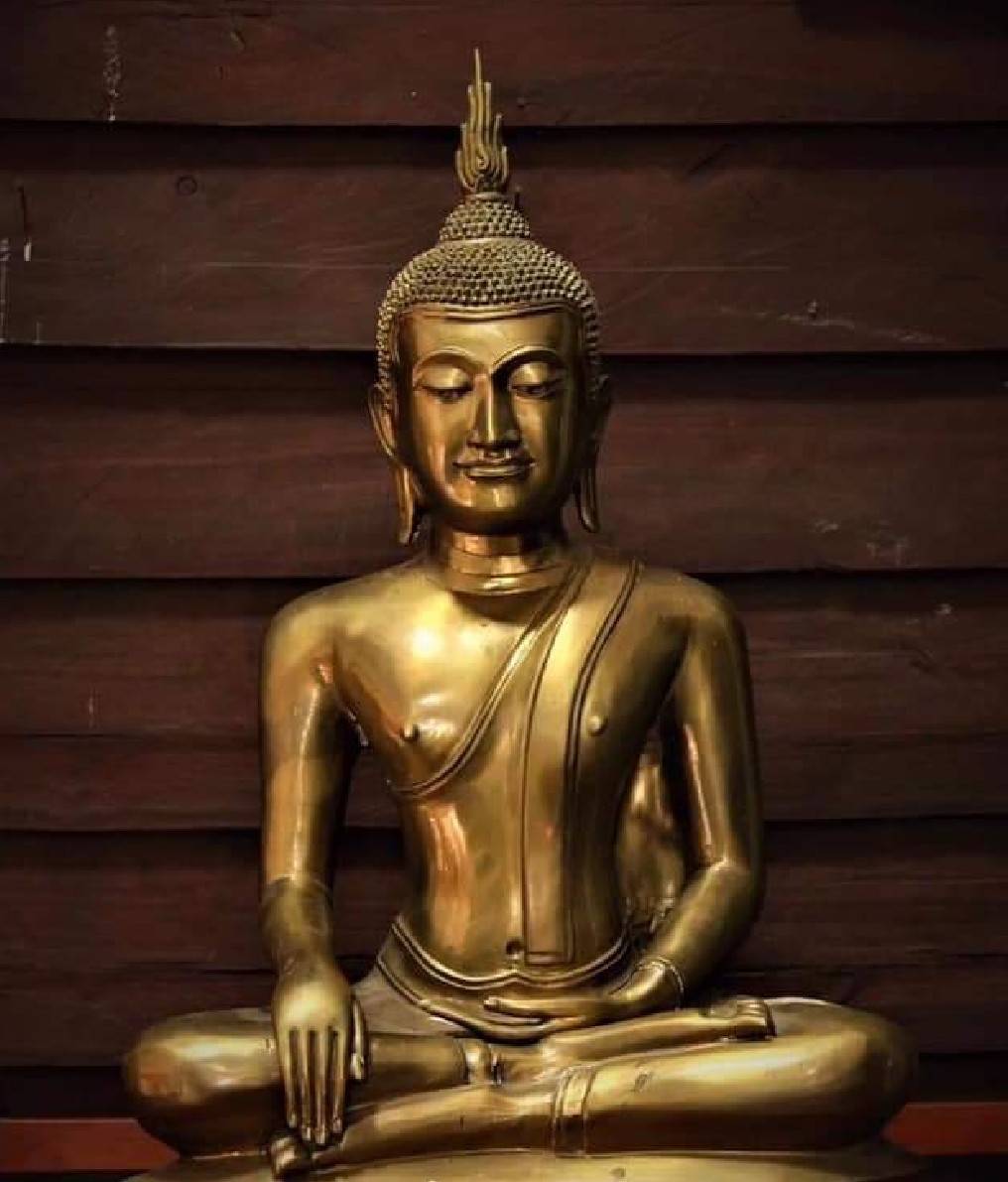 รูปหล่อ พระพุทธรูป อู่ทอง องค์ใหญ่ (หน้าตัก16 นิ้ว ฐานกว้าง17นิ้ว ความสูง26นิ้ว) เนื้อทองเหลือง