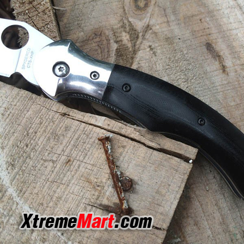 มีดพับ Spyderco Folding Knife Hungarian Ethnic Liner Camping knife (3.66" Satin) C173GP outdoor hunting knife