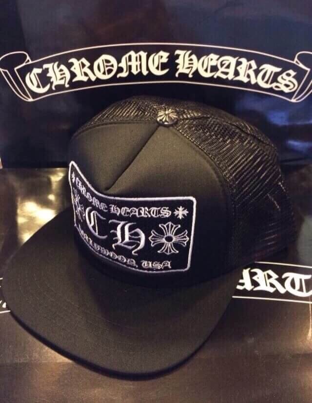 หมวกแก๊ป ch camo truck cap พร้อมส่ง สีดำล้วน ปีกแบน