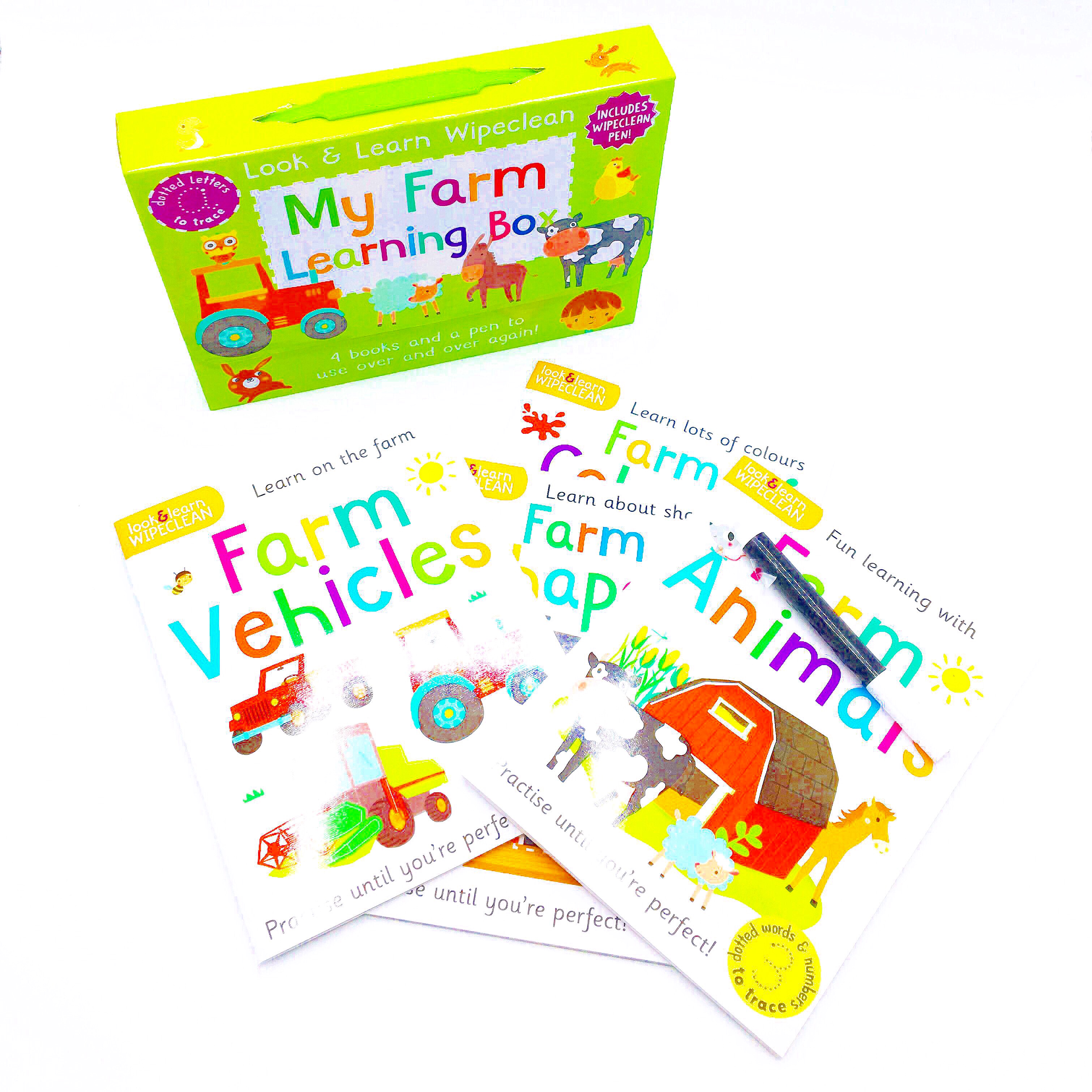 กระเป๋าหนังสือกิจกรรมพร้อมปากกา Look & Learn Wipeclean - My Farm Learning Box