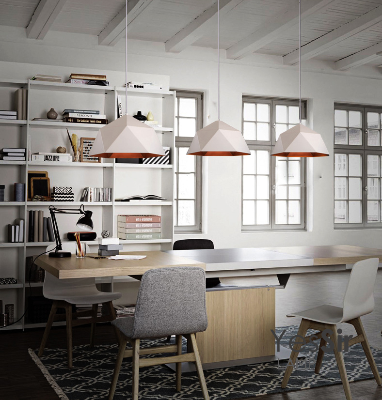 โคมไฟห้อยเพดานทรงเรขาคณิต